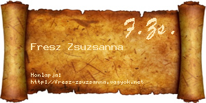 Fresz Zsuzsanna névjegykártya